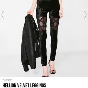 Killstar Hellion Velvet leggings